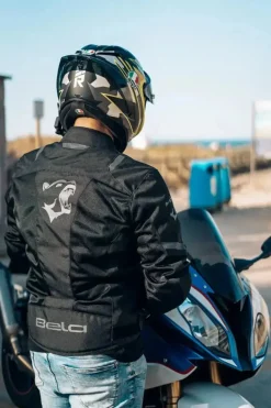 Bela Mesh Pro Perforated Summer Men's Black Motorcycle Fabric