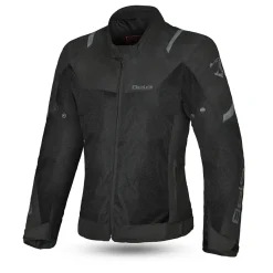 Bela Mesh Pro Perforated Summer Women's Black Motorcycle Fabric Jacket