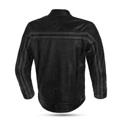 Bela Night Hawk Leather Motorcycle Jacket Black Grey