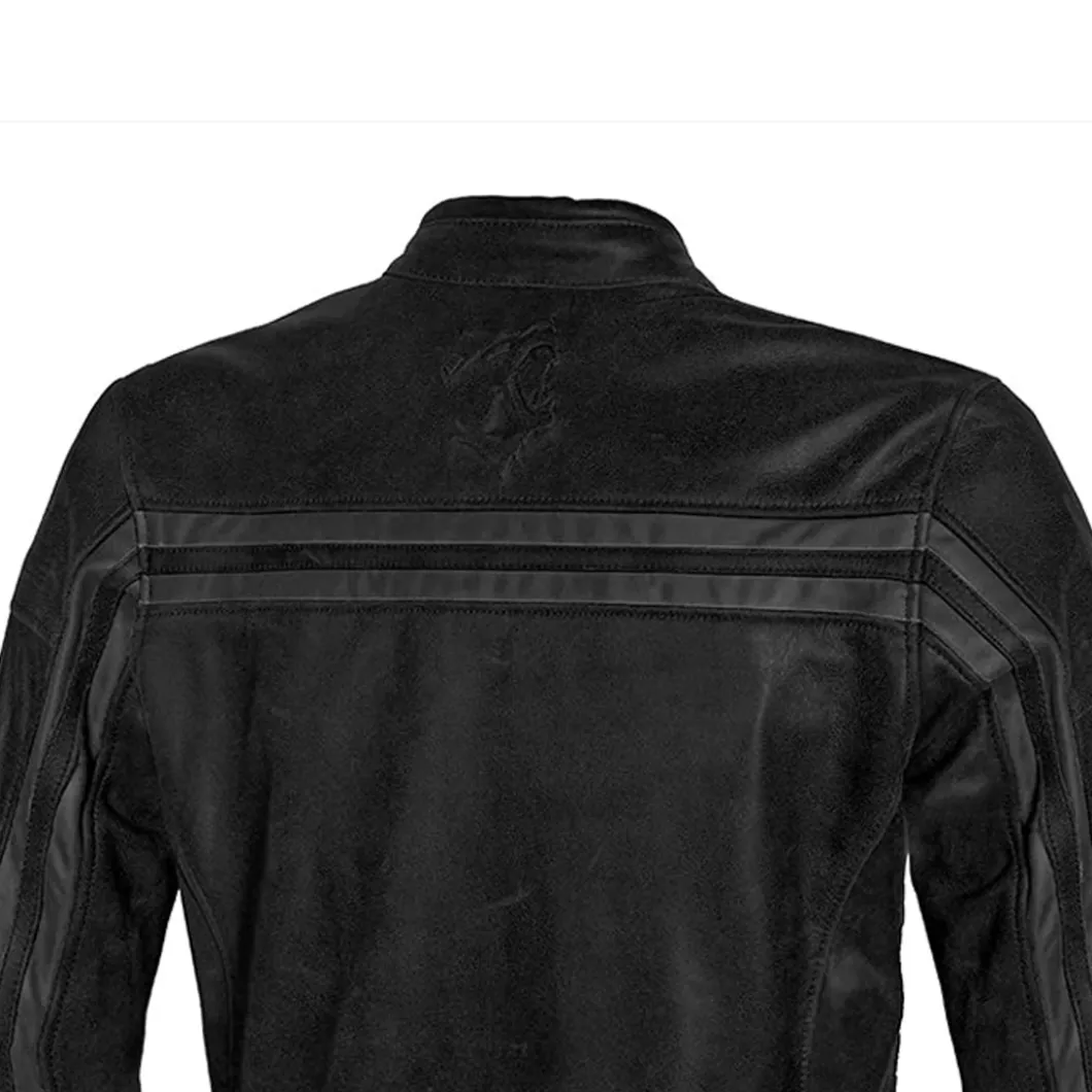 Bela Night Hawk Leather Motorcycle Jacket Black Grey