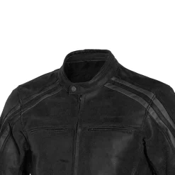Bela Night Hawk Leather Motorcycle Jacket Black Grey