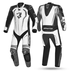BELA NorthStar 1PC Motorcycle Racing Suits Black White