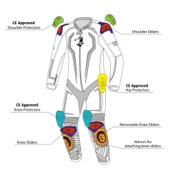BELA NorthStar 1PC Motorcycle Racing Suits White Black Green