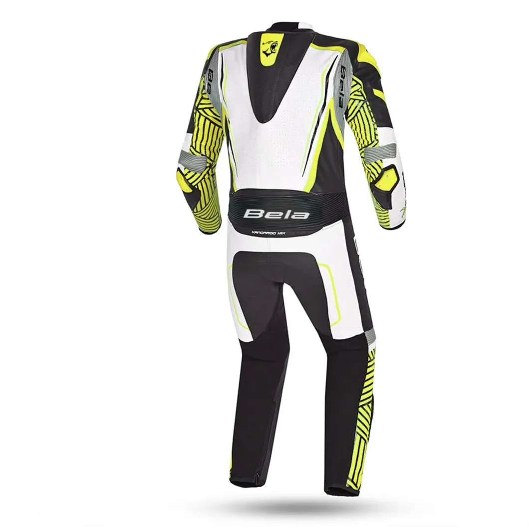 BELA NorthStar 1PC Motorcycle Racing Suits Black White Yellow