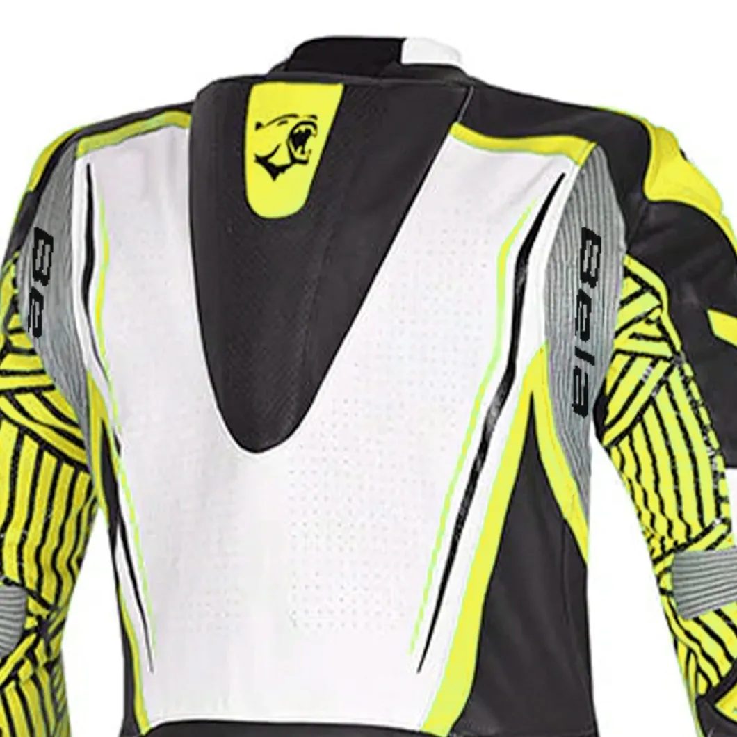 BELA NorthStar 1PC Motorcycle Racing Suits Black White Yellow