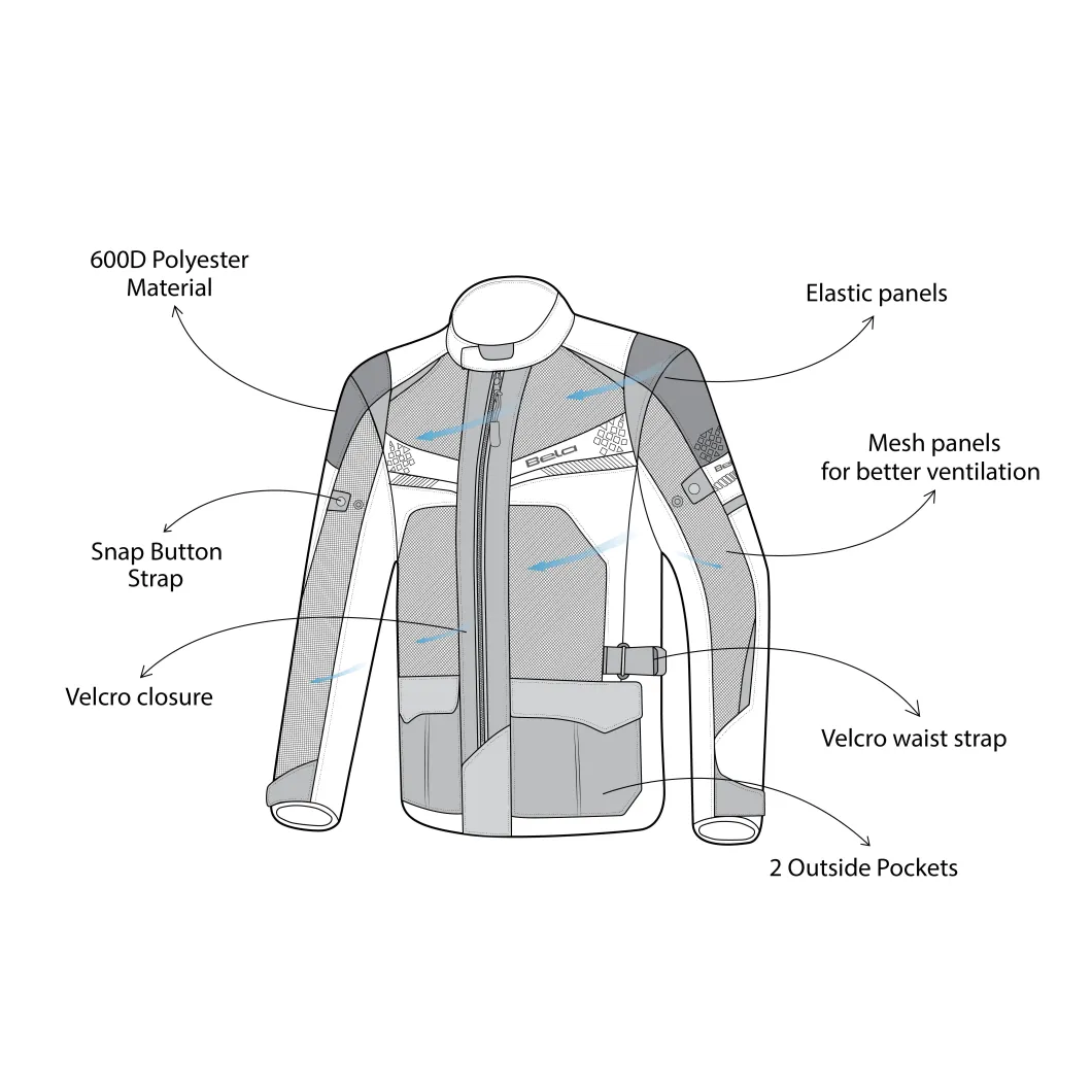 Bela Onsaker Touring 3-Layer Textile Jacket Sand/Black/Orange