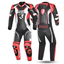 BELA-1PC X Race suit BLACK/WHITE/RED