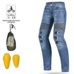 Bela PISTON Motorcycle Jeans for Men Blue