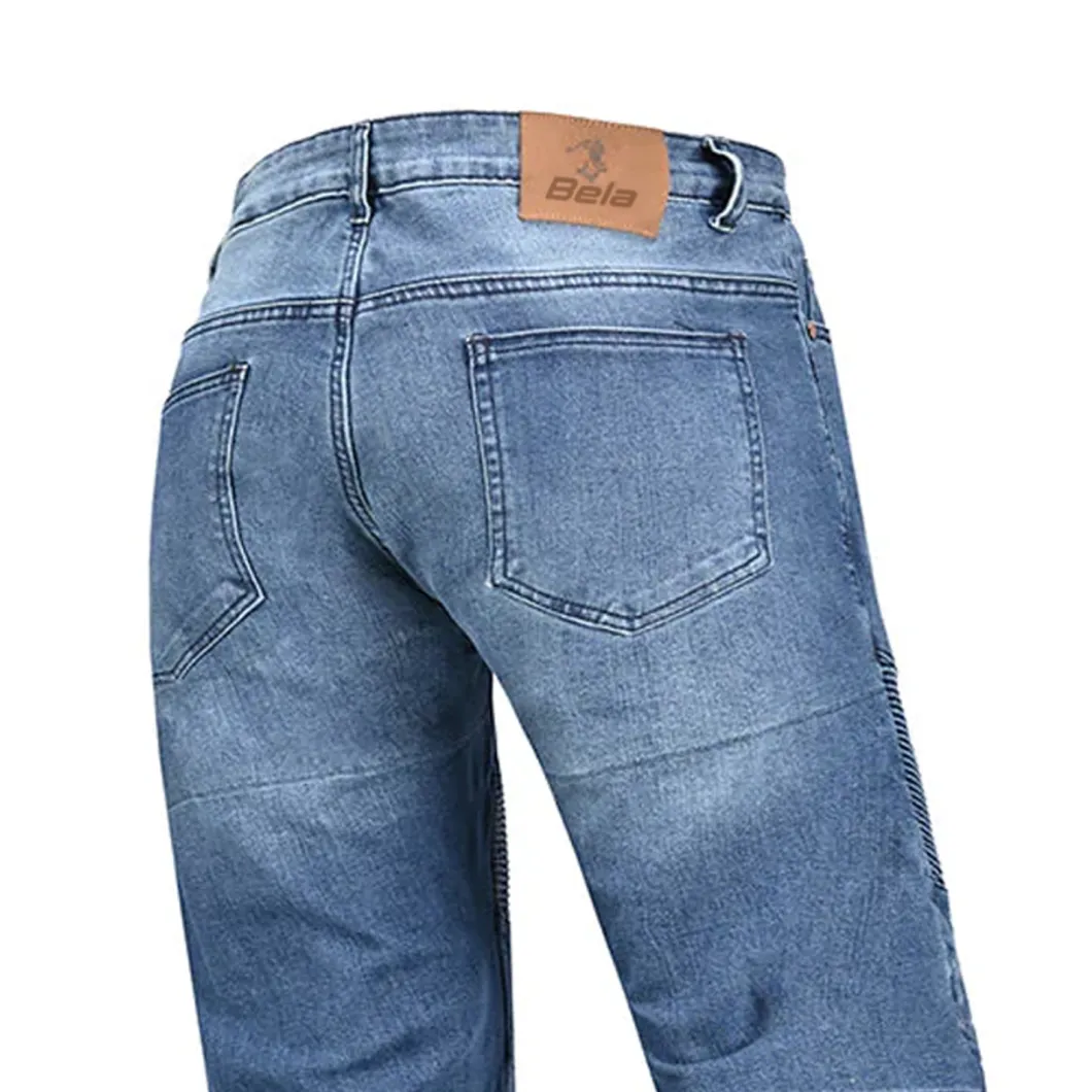 Bela PISTON Motorcycle Jeans for Men Blue