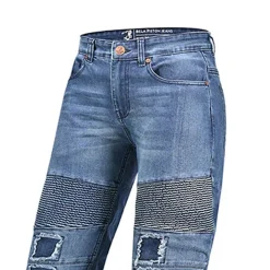 Bela PISTON Motorcycle Jeans for Men Blue