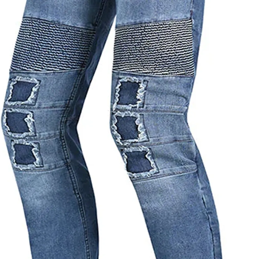 Bela PISTON Motorcycle Jeans for Men Blue