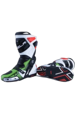 Bela Race Pro Green Motorcycle Boots