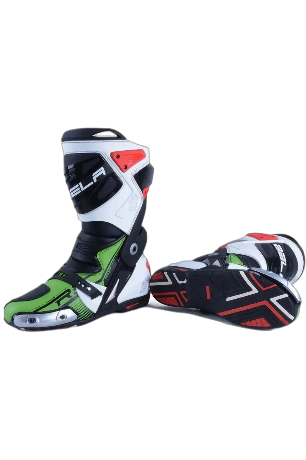 Bela Race Pro Green Motorcycle Boots