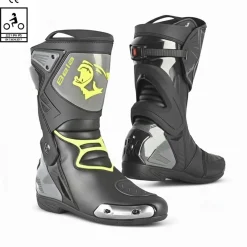 Bela Race Pro Motorcycle Racing Boots Black/Grey/Yellow