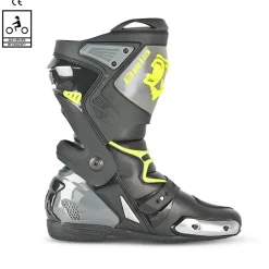 Bela Race Pro Motorcycle Racing Boots Black/Grey/Yellow