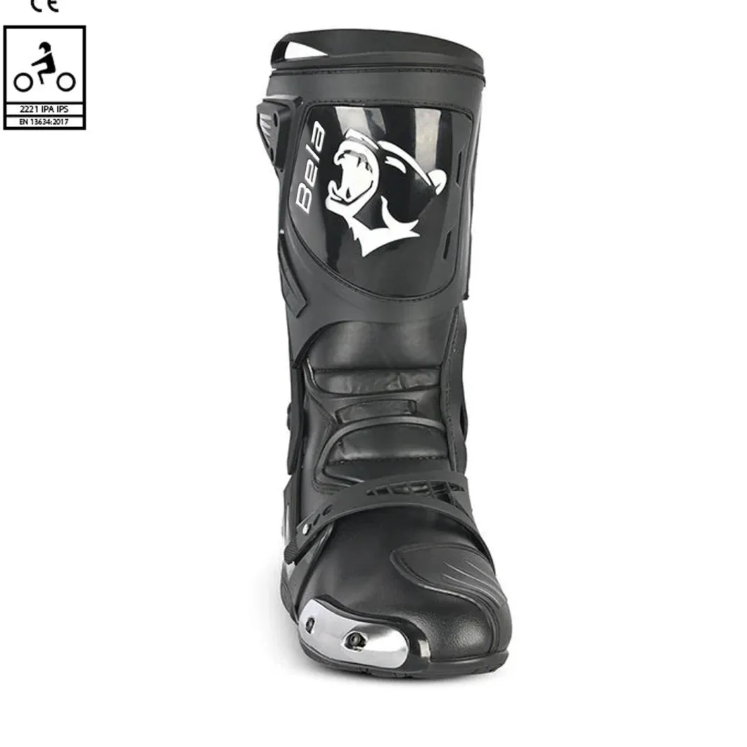 Bela Race Pro Motorcycle Racing Boots Black