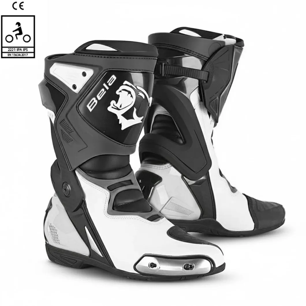 BELA Race Pro Staveli de Moto Blanco Black