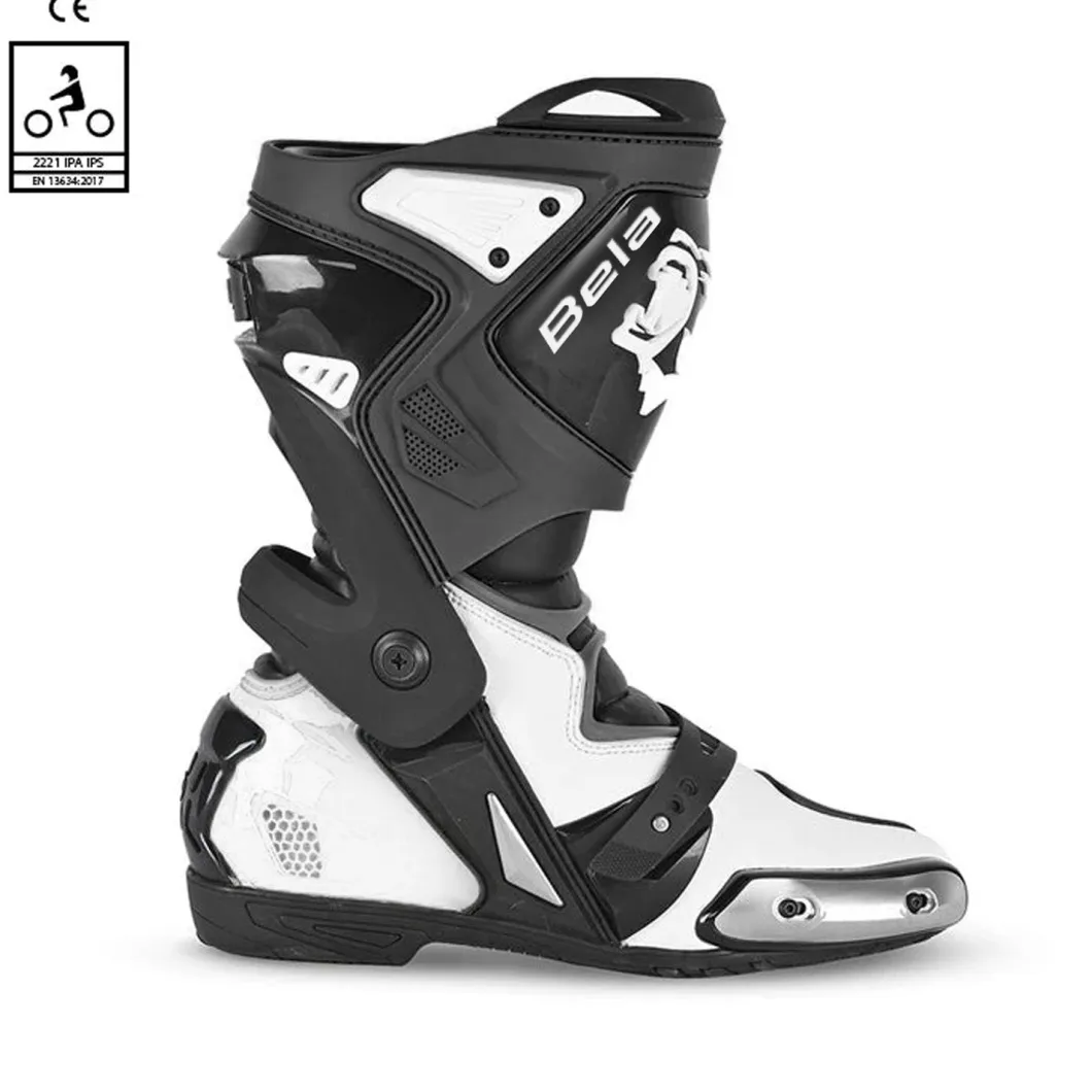 BELA Race Pro Staveli de Moto Blanco Black