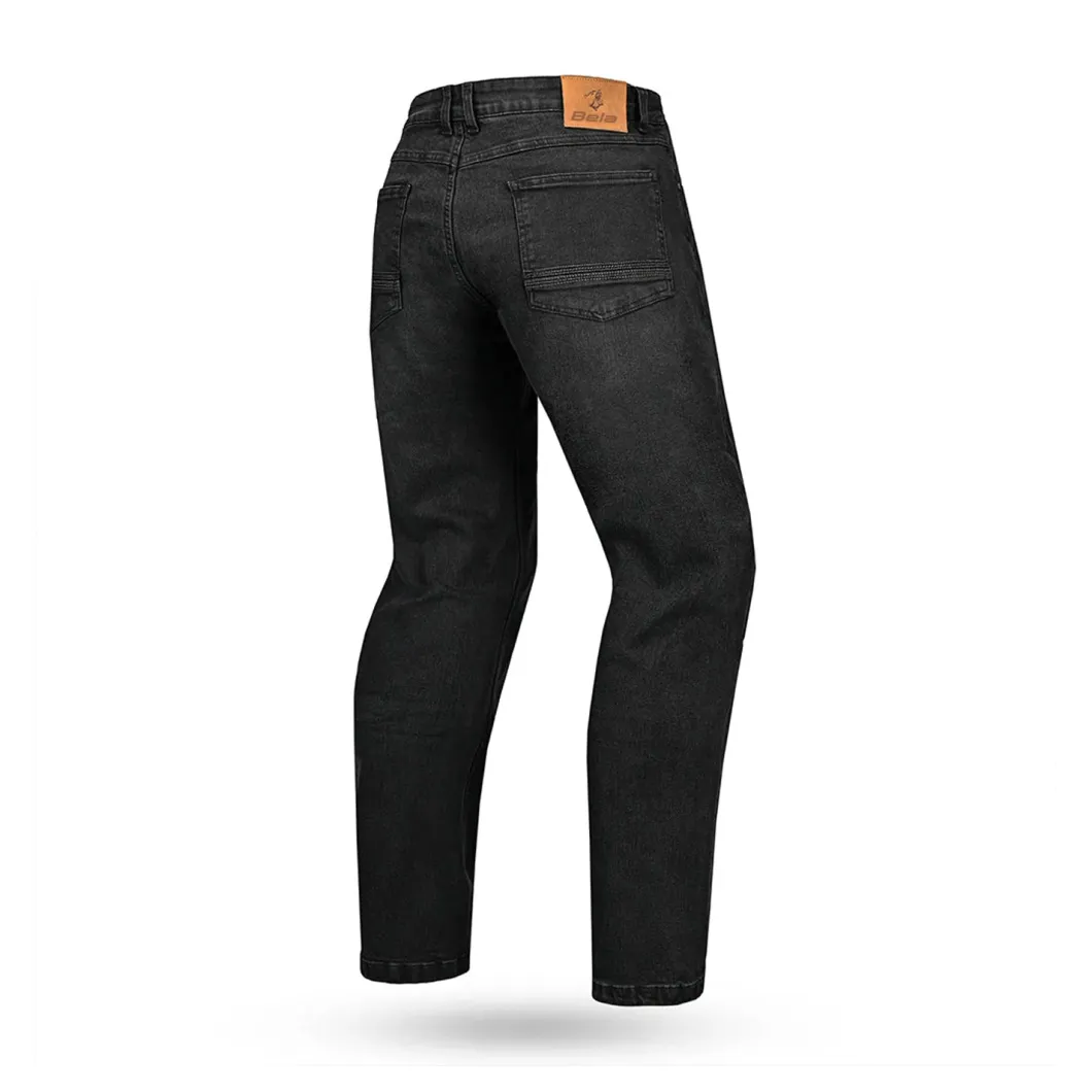 Bela Rio 34 Inseam Black Denim motorcycle jeans