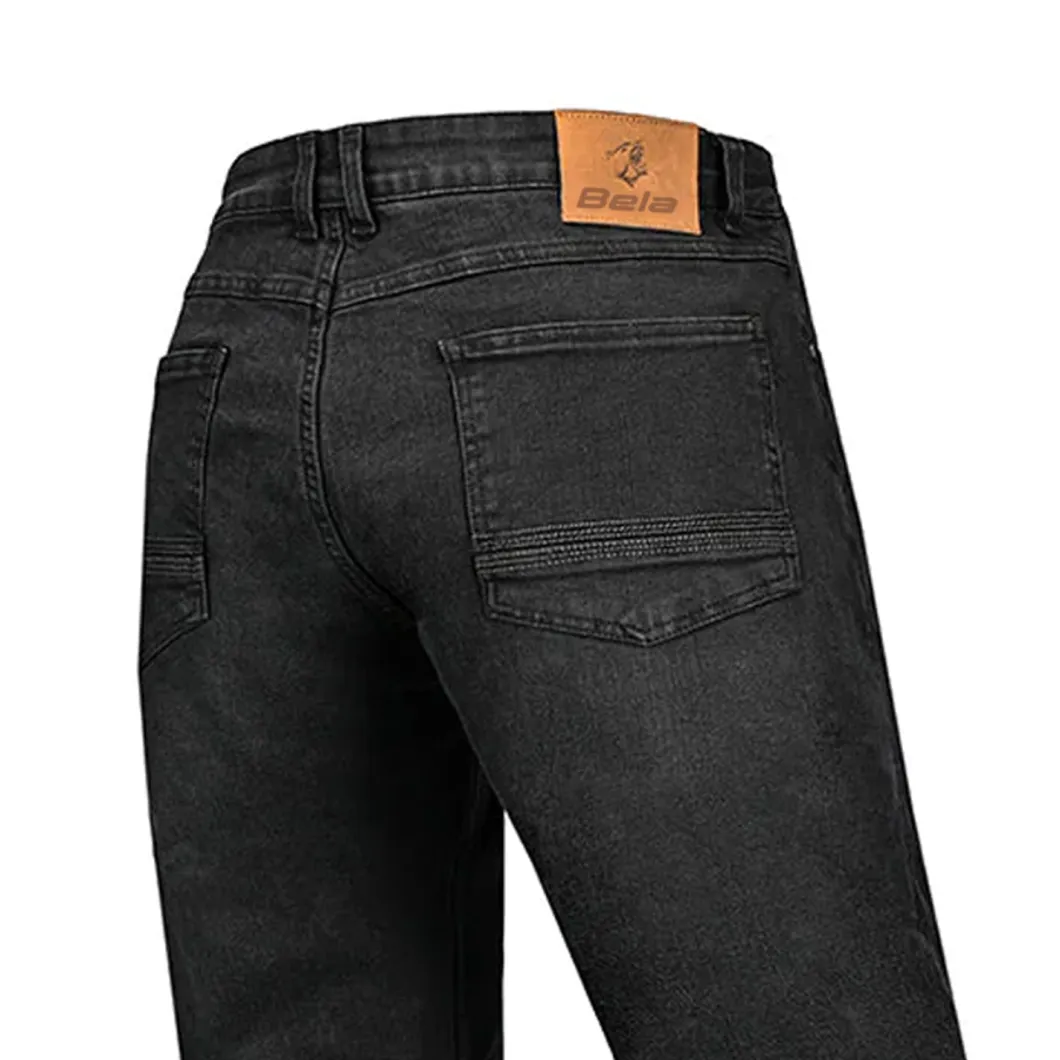 Bela Rio 34 Inseam Black Denim motorcycle jeans