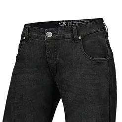Bela Rio 34 Inseam Black Denim motorcycle jeans