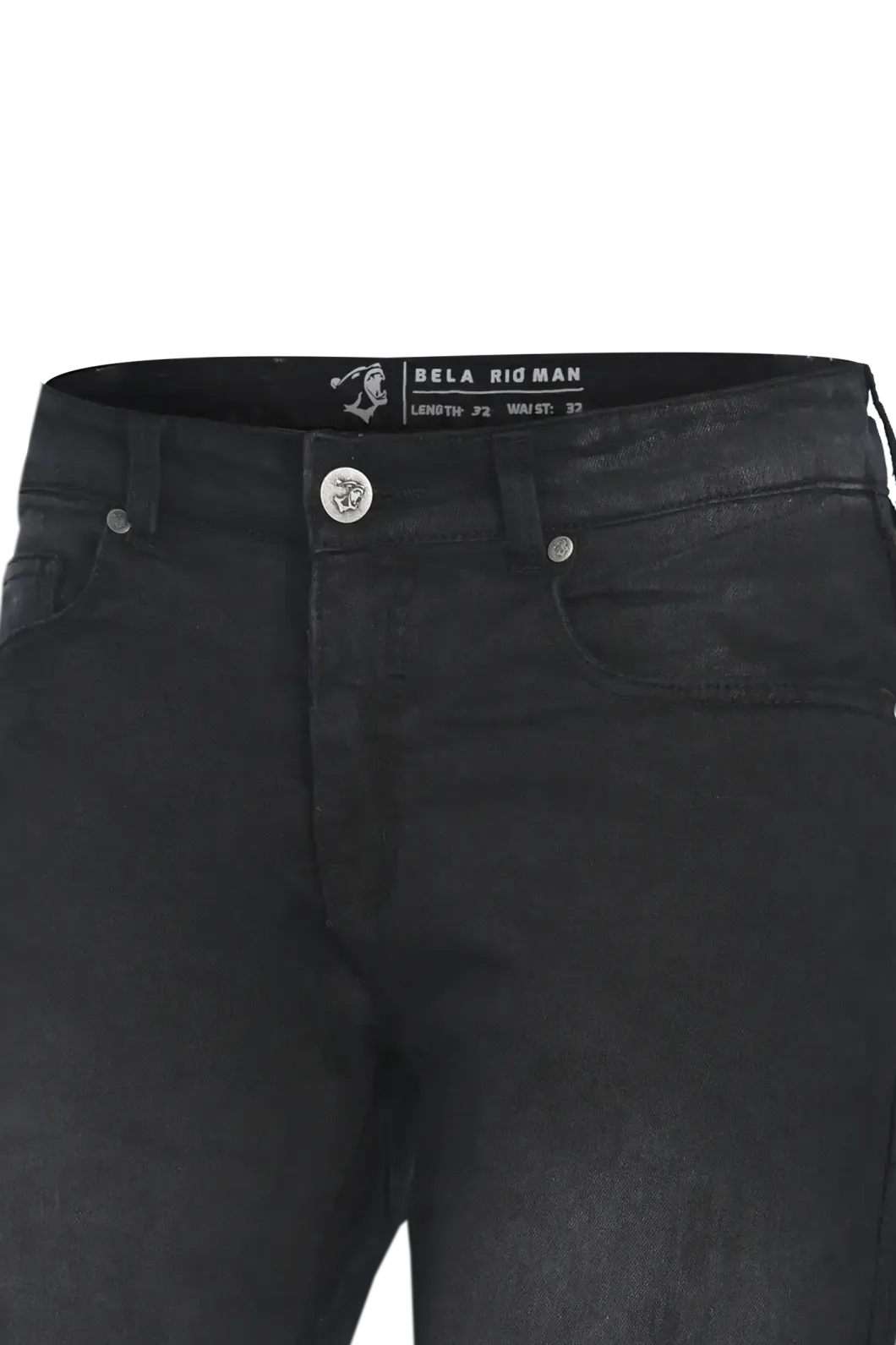 Bela Rio 32 Inseam Black Denim motorcycle jeans