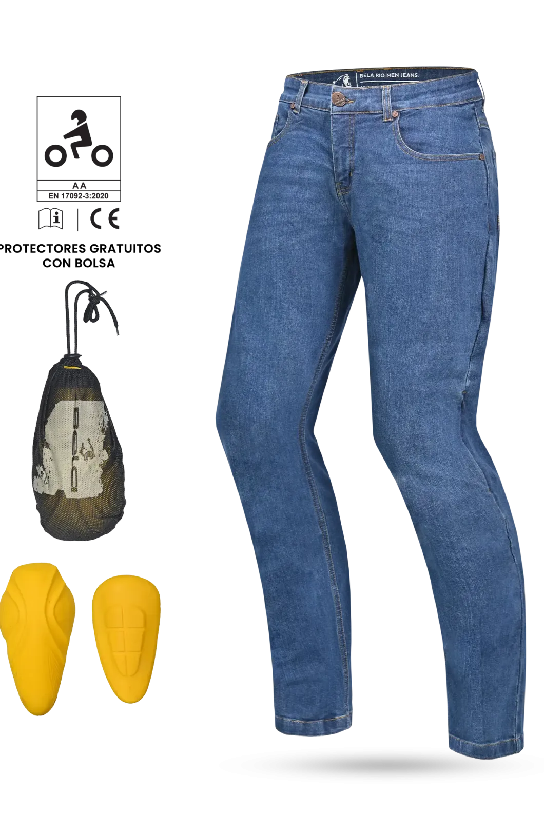 BELA Rio Men's Inseam 32 Blue Trousers