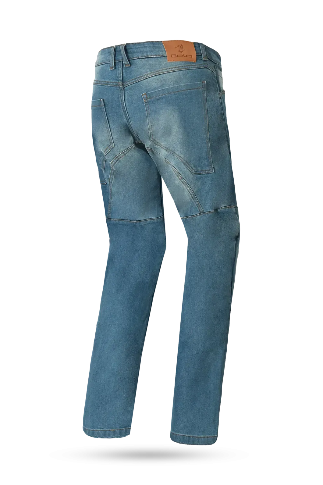 Bela Rocker Men's Motorcycle Jeans Light Blue