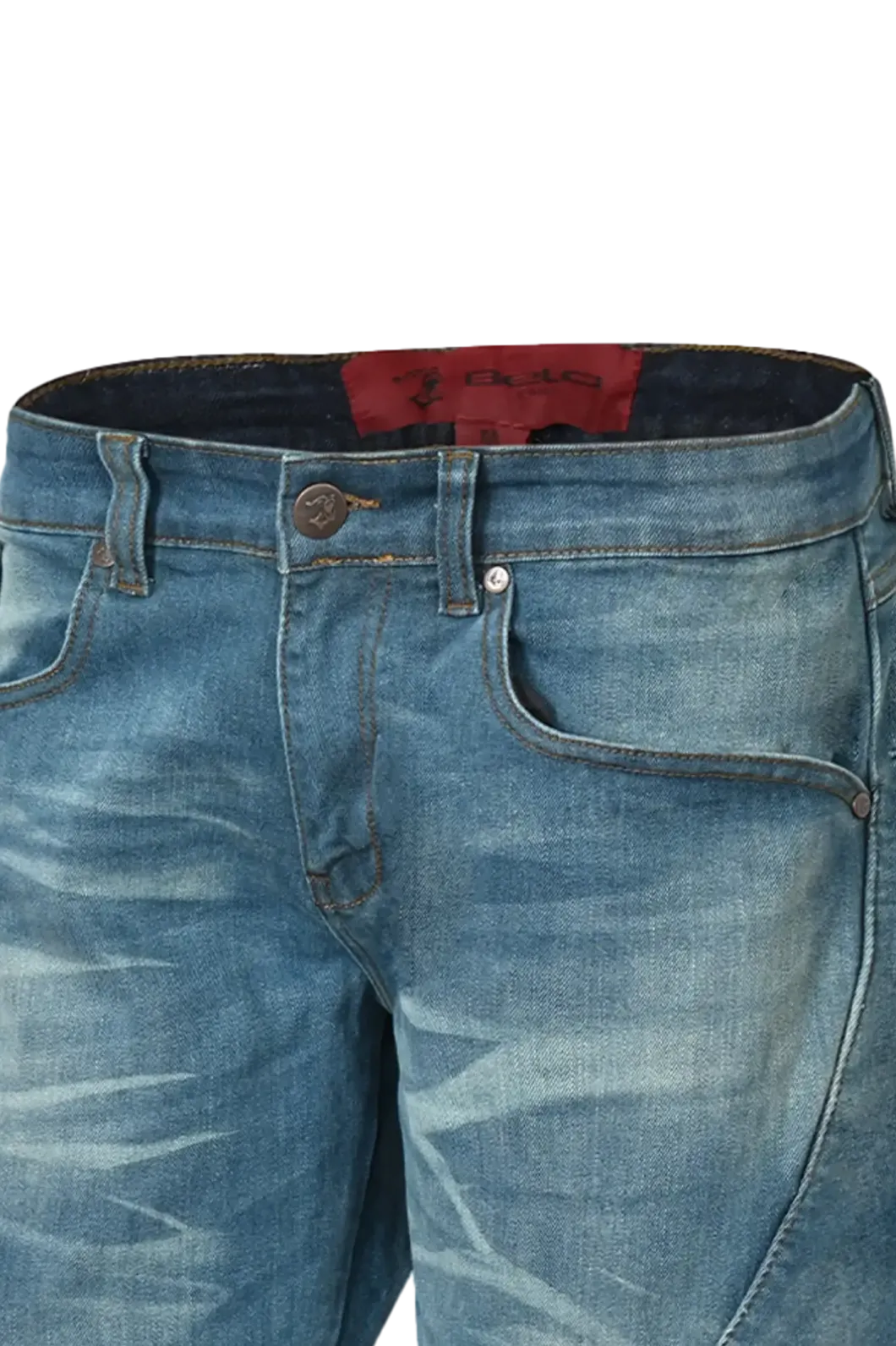 Bela Rocker Men's Motorcycle Jeans Light Blue