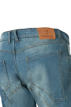 Bela Rocker Men's Motorcycle Jeans Light Blue