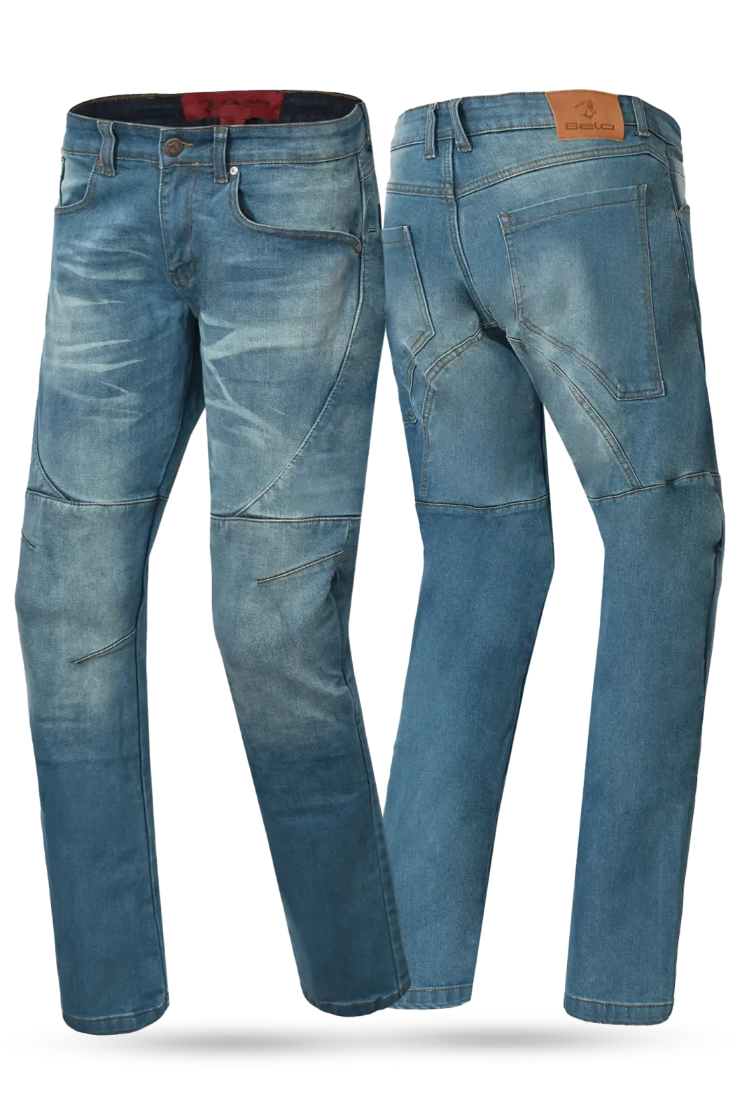 Bela Rocker Men's Motorcycle Jeans Light Blue