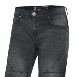 Bela Rocker Motorcycle Jeans for Men Black vaquero