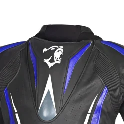 Bela Rocket Black Blue Men's Jacket (Kangaroo Leather Mix)