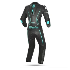 Bela Rocket Black Blue 1PC Women's Mix Kangaroo Leather Overalls