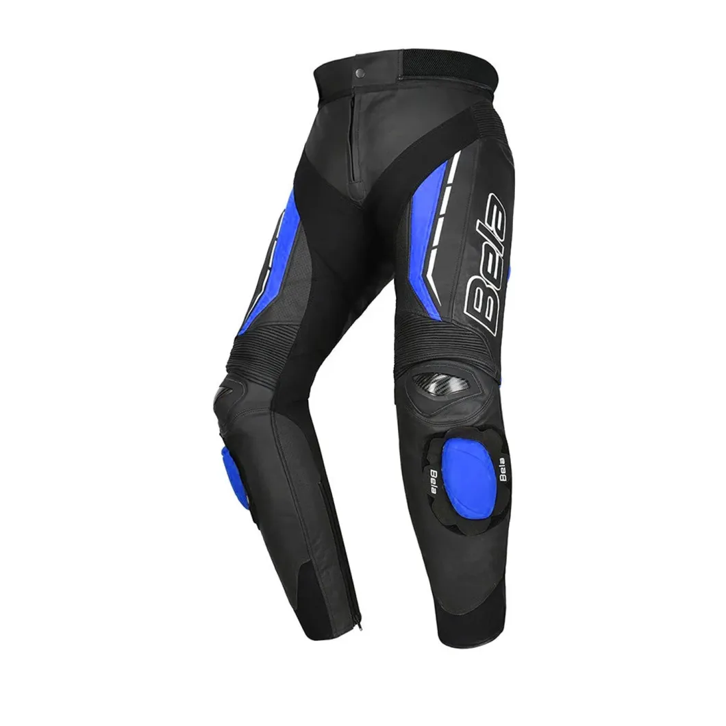 Bela Rocket Black BLUE Women's Pants (Kangaroo Leather Mix)