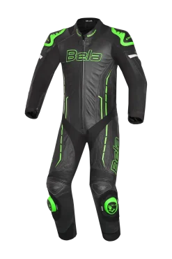 Bela Rocket Black Green 1PC Men's Mix Kangaroo Leather Overalls