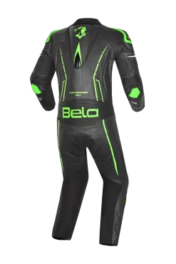 Bela Rocket Black Green 1PC Men's Mix Kangaroo Leather Overalls