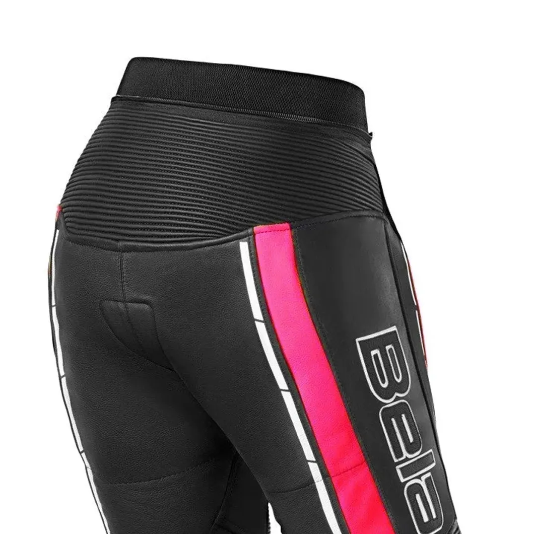 Bela Rocket Black Pink Women's Pants (Kangaroo Leather Mix)