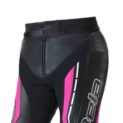 Bela Rocket Black Pink Women's Pants (Kangaroo Leather Mix)