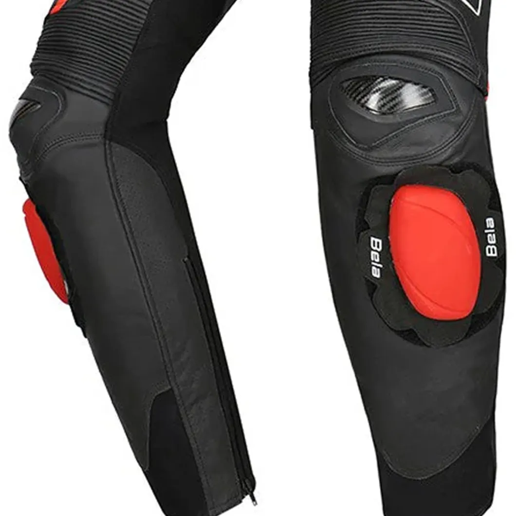 Bela Rocket Black Red MEN'S Trousers (Kangaroo Leather Mix)