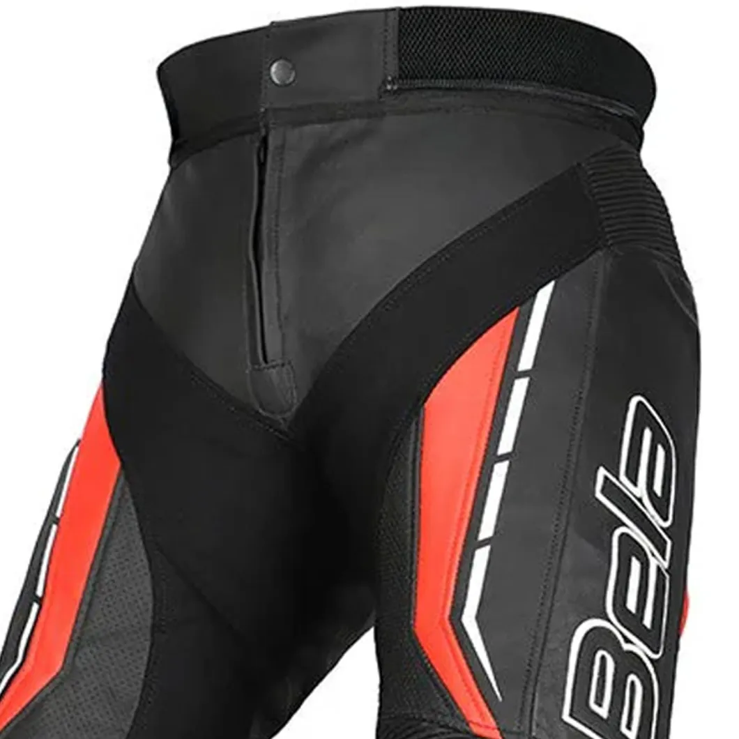 Bela Rocket Black Red MEN'S Trousers (Kangaroo Leather Mix)