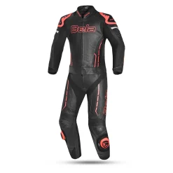 Bela Rocket Black Red 2PC Leather Suits Men Kangaroo Mix