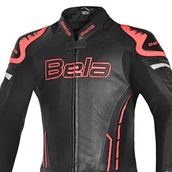Bela Rocket Black Red 2PC Leather Suits Men Kangaroo Mix