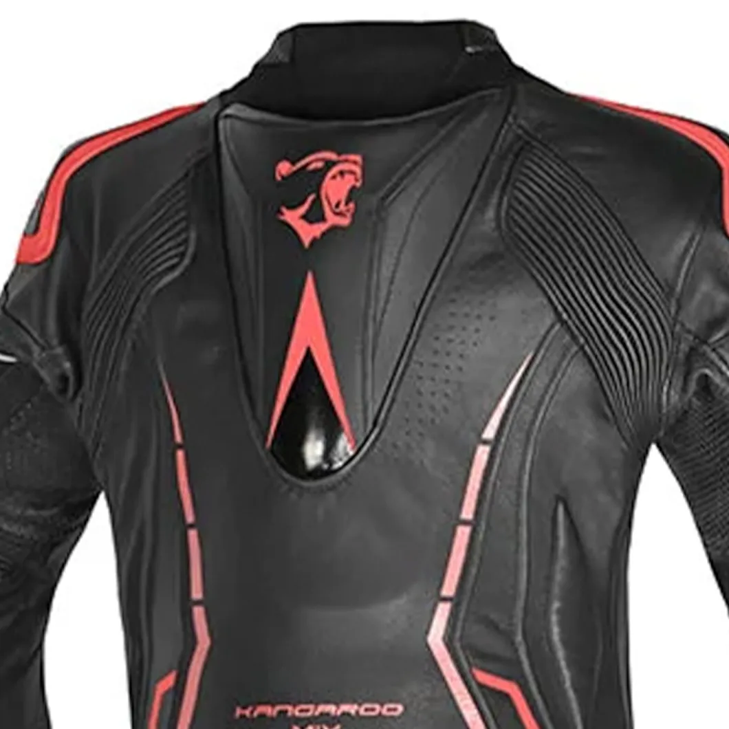 Bela Rocket Black Red 2PC Leather Suits Men Kangaroo Mix