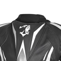 Bela Rocket Black White Men's Jacket (Kangaroo Leather Mix)
