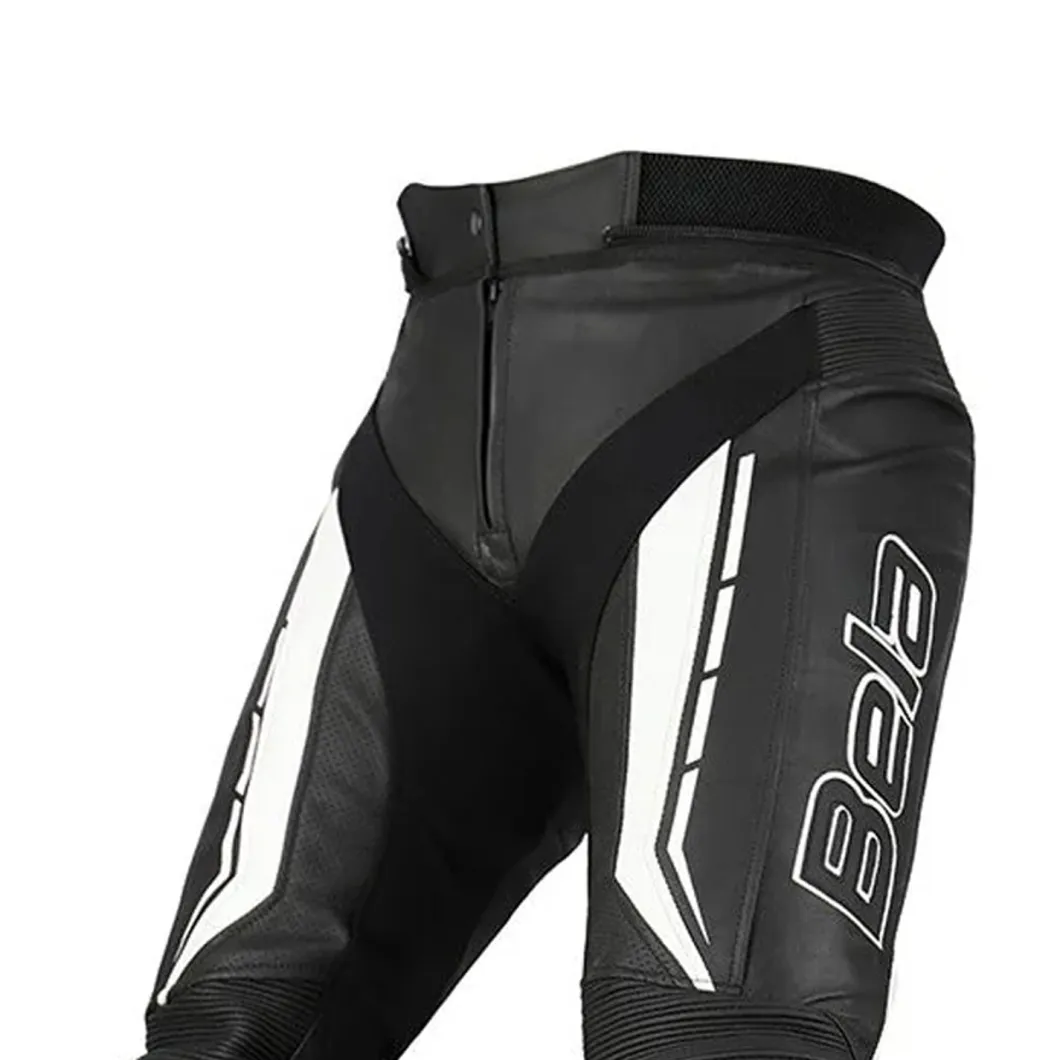 Bela Rocket Black White MEN'S Trousers (Kangaroo Leather Mix)