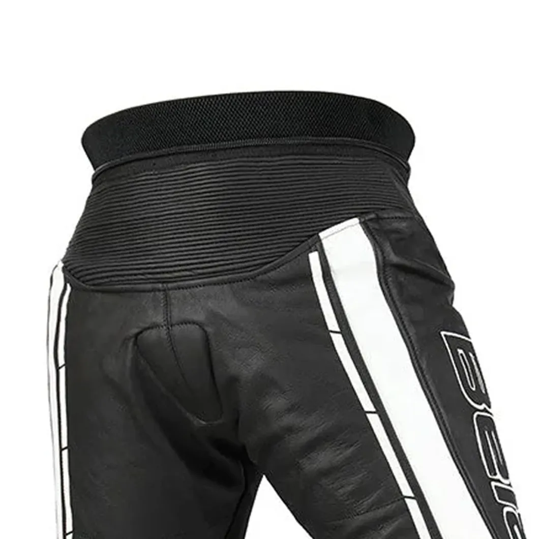 Bela Rocket Black White MEN'S Trousers (Kangaroo Leather Mix)
