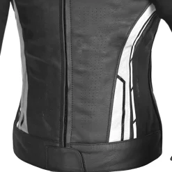 Bela Rocket Black White Women's Jacket (Kangaroo Leather Mix)