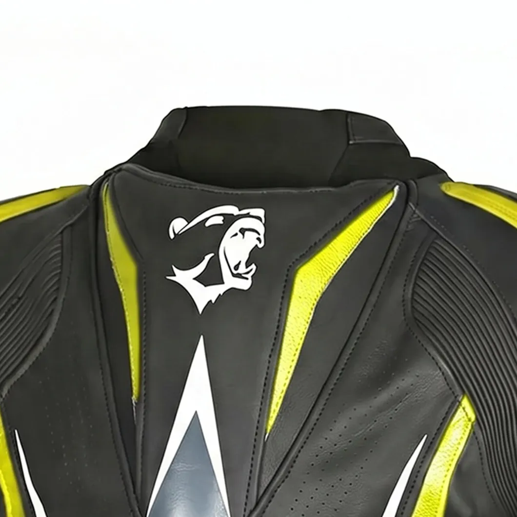 Bela Rocket Black Yellow Men's Jacket (Kangaroo Leather Mix)