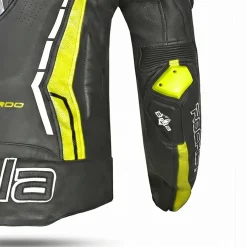 Bela Rocket Black Yellow Men's Jacket (Kangaroo Leather Mix)